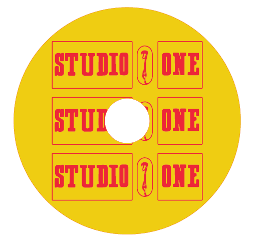 STUDIO ONE "Box Logo" Yellow Acrylic 45 Adapter